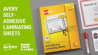 How to Laminate at Home or Work with Avery Adhesive Laminating Sheets [upl. by Aihcrop42]