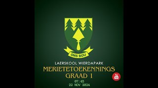 Merietetoekennings GRAAD 1  2024 [upl. by Emilia]