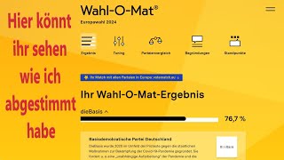 Europa Wahl Ich teste den Wahlomat [upl. by Hagerman]