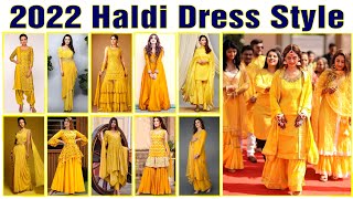 Top stylish Haldi Dress Designs  Trendy Haldi Ceremony Dress  2022 Haldi Ceremony Outfit [upl. by Verlie]