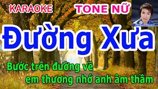 Karaoke Đường Xưa Tone Nữ Nhạc Sống gia huy beat [upl. by Nomelihp]