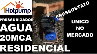 Pressurizador de Agua 20mca Residêncial com Pressostato  Único no Brasil [upl. by Lindon478]