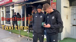 Brentford FC players after beating Chelsea 14 waiting for the Uber to get home [upl. by Narak]