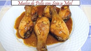 Muslos de Pollo con Soja y Miel al Horno  Receta de Cocina en Familia [upl. by Enoid]