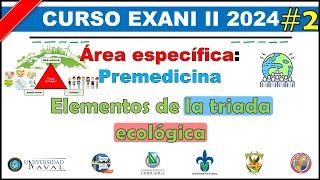 Curso EXANI II 2024 Premedicina Elementos de la triada ecológica 2 [upl. by Martyn]