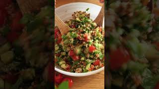 Quinoa Tabbouleh Salad plantbasedrecipes [upl. by Aicilaf623]