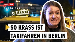 Wenig Geld besoffene Fahrgäste Wir begleiten Taxifahrerin Sonja  rbb24 explainer [upl. by Nrubyar551]