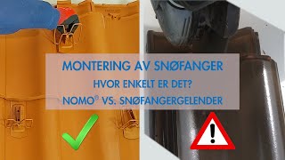 Montering på takstein  NOMO® vs snøfangergelender  hvor enkelt er det å montere snøfanger [upl. by Anrol266]