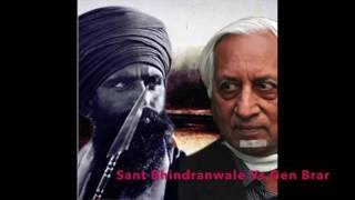 Sant Bhindranwale Vs Gen Brar JAGOWALE Ft Kam Lohgarh [upl. by Valonia]