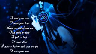 Nightcore I need your love Calvin Harris Ft Ellie Goulding [upl. by Llecrep]