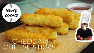 CHEDDAR STICKS  CHEESE STICKS RECIPE  YONG COOKS [upl. by Dam226]