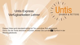 Untis Express  Verfügbarkeiten Lehrer [upl. by Nalhsa141]