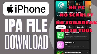 HOW TO INSTALL WITHOUT PC IPA FILE IOS NO JAILBREAKAGARIO [upl. by Renado]