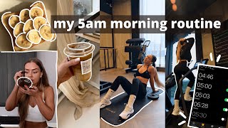 my realistic 5am morning routine gym edition [upl. by Caravette]