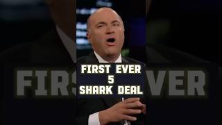 The first ever 5 shark deal on shark tank [upl. by Airotahs]