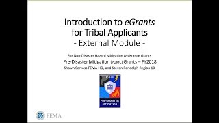 FEMA PDM Webinar Introduction to eGrants  Part 3 of 3 [upl. by Allicserp521]