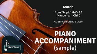 March from Scipio HWV 20 Handel arr Chin  Piano Accompaniment sample [upl. by Theurich]