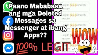 Paano Mababasa ang Deleted Messages sa Messenger at ibang Apps  MaylinTv [upl. by Isabea569]