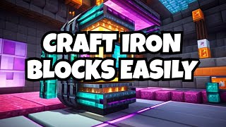 Small design of Iron Blocks Auto Crafter  Tutorial in english Minecraft 121 [upl. by Ramsdell]