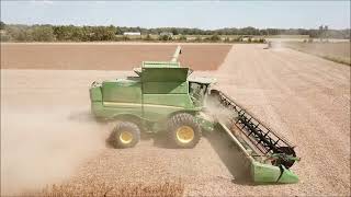 MYERS FARMS BROWNSVILLE INDIANA CUTTING SOYBEANS SEPT 19TH 2024 2 JOHN DEERE S790 COMBINES [upl. by Zetrac]