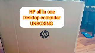 HP all in one desktop computer UNBOXING [upl. by Einittirb683]