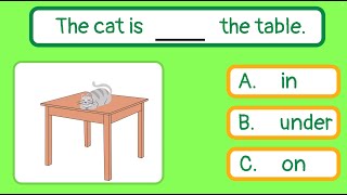 Prepositions of place  Quiz for kids  Grammar Test [upl. by Barbey390]