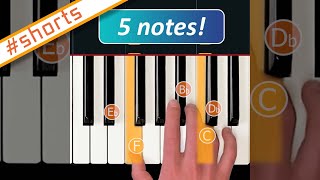 EASY piano song you need to learn 5notes shorts [upl. by Yhtac]