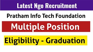 Latest Ngo Recruitment  Jobs for Graduate ngojob [upl. by Noyahs]