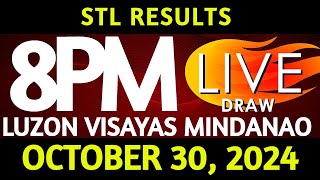 Stl Result Today 800 pm draw October 30 2024 Wednesday Luzon Visayas and Mindanao Area Live [upl. by Tammie]