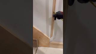 Baseboard transition to skirting board 👉 Gpr3Carpentry🔨 viral carpentry construction tips [upl. by Shalom]