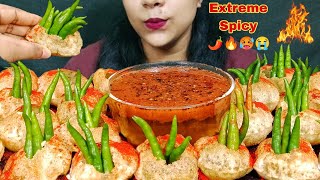 SPICY PANIPURI EATING CHALLENGE  SPICY GOLGAPPA EATING CHALLENGE [upl. by Eniamat]