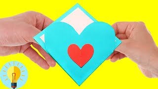 Basteln mit papier HerzKarte zum Valentinstag DIY Bastelideen [upl. by Howlyn]