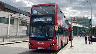 FRV Metroline Express Route 607 Uxbridge Station  White City MCV Evoseti VMH2591 LF19 FXS [upl. by Enaitsirk]