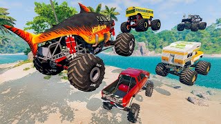 Monster Truck Mayhem Insane Mega Ramp Action [upl. by Odnam]