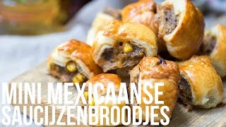 RECEPT Mini Mexicaanse Saucijzenbroodjes  OhMyFoodness [upl. by Jesse670]