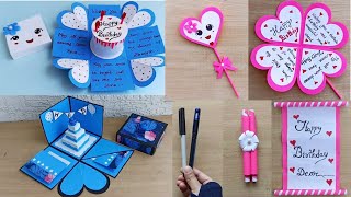 4 Handmade Birthday Cards in one video [upl. by Trembly160]