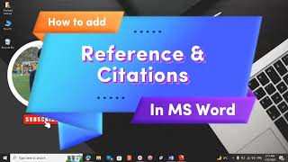 How to Add Manually Citation amp References In MS Word Within Minutes reference [upl. by Ayotol]