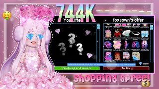 744k MEGA SHOPPING SPREE ROBLOX ROYALE HIGH [upl. by Vani]