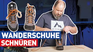 Wanderschuhe richtig schnüren Flaschenzug amp Parallelschnürung erklärt  Schau amoi [upl. by Hardy502]