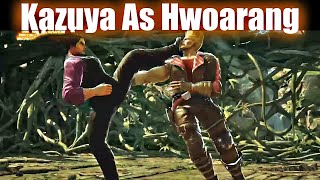 Kazuya Mishima With Hwoarang Moves Gameplay Tekken 7 [upl. by Nner]