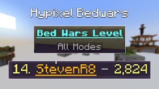 top 14 on the star leaderboard  Hypixel Bedwars [upl. by Attenal366]