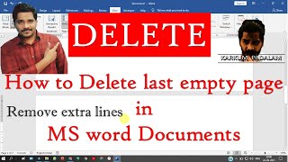 How to Delete Undeletable Last Blank Pages of MS Word  Delete last empty page in Microsoft Word [upl. by Carpio]