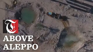 MUST WATCH Haunting drone footage of Aleppo in ruins [upl. by Hserus]