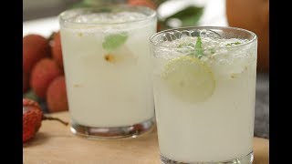 Lychee Lemonade  Sanjeev Kapoor Khazana [upl. by Ashely]