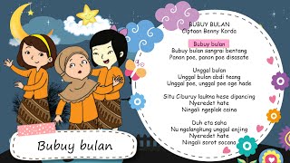 BUBUY BULAN Lirik  Lagu Daerah Jawa Barat Versi Anak  Tema 7 Kelas 4 SD  VOCAL SHEMA [upl. by Eelarat]