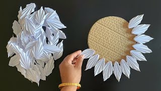 Beautiful White Paper Wall Hanging Craft  Paper Craft For Home Decoration  Paper Wall Mate  DIY [upl. by Phillis830]