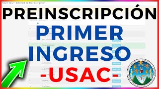 🚩 PROCESO de PREINSCRIPCIÓN 2025 y D3SCARGAR CONSTANCIA Estudiantes de PRIMER INGRESO USAC 😍 [upl. by Rosalinde927]