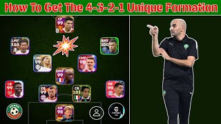 How To Get The 4321 Unique Formation In eFootball 2024 Mobile  eFootball New Formation Update [upl. by Anyak]