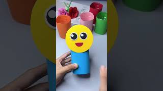 Plastic bottle and paper art 🎭🎭🎭viral shorts [upl. by Nnyleuqaj]