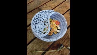 كروشيه صحن ين يانجcrochet yin yang dish [upl. by Muraida491]